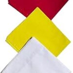 DHOOP AGARBATTI SAMAGRI Pure Cotton Pooja Cloth Red Yellow White Cotton Cloth for Puja !! 1 Meter Each 3-pcs Combo (Red/Yellow/White Combo) !! 1 X 3- Meter.