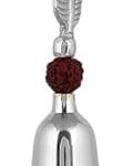 PIEPOT Brass Rudraksha Pooja Bell with Red Velvet Box - Aarti Ghanti for Home, Office, Temple & Spiritual Rituals, Decorative Puja Mandir Bell for Worship and Ceremonies (Gold)
