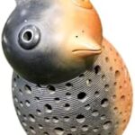 KRIPANSHI Enterprises Clay OWL Design LAMP for Home Decoration