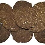 VEDHAHI Natural Brown Havan Cow Dung Cake/Uple/Kande and Navgrah Havan Samidha/Lakdi/Wood Sticks for Fire Rituals (Set of 6 Dungcake)