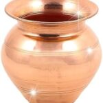 Copper Kalash Size 2 | Large Size Kalash for Pooja Worship Temple Home |Copper Lota for Puja |Tambe Ka Lota for Drinking Water (4.1 Inch Height, 3.5 Inch Length) - 140 GMS