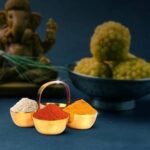 RUDRANSH 100% Pure Brass Chopda Chandan Roli Chopda, Chawal-Akshat-Haldi, Kumkum Box Chopda for Gift and Pooja Decorative Purpose Item