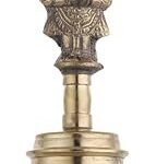 ROLIMOLI Brass Hanuman Bell for Pooja Handcrafted Pure Brass Puja Bell with Hanuman Sitting Handle for Temple Brass Pooja Bell (Size - 10cm)