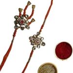 Akshat Enterprises - Bhaiya, Bhabhi Rakhi With Roli Chawal (Orange)