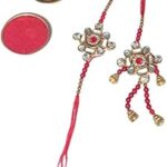 Akshat Enterprises - Bhaiya, Bhabhi Rakhi With Roli Chawal (Pink)
