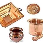 HC - Copper Made Havan Kund with Achmani and Lota for Havan Yagna Pooja/Havan Yagna Pooja Combo Set -Vrindavan