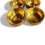 Pure Brass Chopda for Kumkum Roli Chandan Chawal Akshat Tilak Pooja Hawan chopda Chopra Home Decor Gift Brass Chowmukh Bowl Holder Patra Sets for Puja Prayer Haldi Rice Elaichi Mishri Pure pital