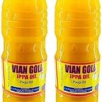 SRI VARI DIVYA's Vian Gold MAHUA Pooja Oil/DEEPAM Oil, 1000 ml,Pooja Oils | Smokeless Oil for Puja, Festivals, Havan |Cold Pressed| | Daily Pooja Items|Deepam Oil for Pooja,Pooja Oil Diya (Pack of 2)