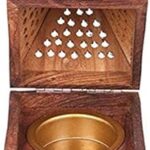 SHAHAZ CRAFTS? Handmade Rosewood Wooden Incense Sticks Pyramid Box Fragrance Stand Holder Agarbatti Dhoop (3 Inch;Brown)