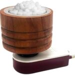 RIDAANZ RD KD-906 Wooden Kapoor Kapur Dani Camphor Karpuram Aroma Oil Diffuser Incense Burner Electrical Stand Machine Holder for Home,Office (Camphor NOT Included) (Wooden)