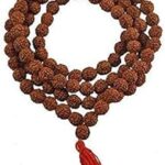 Anshraj 5 Mukhi Rudraksha Mala ? 108+1 Beads 7mm Himalayan Seeds Japa Mala Necklace for Meditation Prayer and Yoga