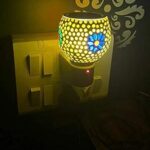 SHREE HANS CREATION Ceramic Kapur Dani Electrical Camphor Diffuser Home Fragrance Oil Burner Aroma Night Lamp (Pcs-1, F-Design)