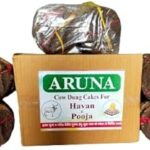 ARUNA Fresh Cow Dung Cakes for Havan & Pooja | Pure Holy Cow Dung Cakes For Religious purpose Handmade Desi cow dung cakes (Set of 60)