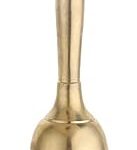 ROLIMOLI Brass Plain Bell for Pooja Handcrafted Pure Brass Puja Bell with Sitting Handle for Temple Brass Pooja Bell (Size - 11cm)