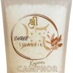 Shree Swastik Camphor Pouch for Puja, kapur Meditation, Spirituality & Other Religious Rituals – 500gm No Ashes Refreshing Fragrance| Aromatic Kapooram Tablets