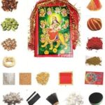 V Vrinde Navratri Puja samagri kit,MATA ki Photo (20 Items)