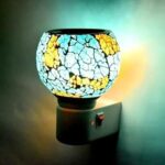 DHARTI MART Kapur Dani Electrical Camphor Diffuser.Home Fragrance Aroma Glass Kapoor Dani & Essential Oil Diffuser Burner & Night Lamp-2042