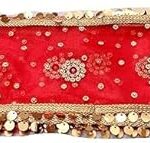 Lepax Devi MATA ki chunari ||Durga chunari, chunri/Navratri/Kanya Pujan chunari (Red) Pack of 2 ||K-024