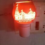 SHREE HANS CREATION Ceramic Kapur Dani Electrical Camphor Diffuser Home Fragrance Oil Burner Aroma Night Lamp (Pcs-1 Ram Mandir-P)