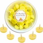 Om Phool Batti Cow Ghee Diya Batti for Puja, Readymade Cotton Wicks 30 min Burning Time, 100% Wax Free Pooja Ghee Batti for Home Decoration, Festivals & Religious Rituals - 100 Pcs.