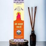 Shree Swami Samarth Luxurious Premium Agarbatti Sticks by Dhoop Darshan 100% Pure Traditional Fragrance, 125g, 80 Sticks