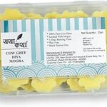 YATHAKATHA - Cow Ghee Diya Batti 100% Vegan Pure Ghee Diyas Scented for Puja (25 Piece) Wicks Wax Free Smoke Free 1 Hour Burning Time (Mogra)