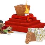 MAAGAIA Hawan Cups (4 pcs) | Yagya Samagri | Samagri Cups | Agnihotra Kit | Hawan Samagri Cups for Home & Office Pooja with 1 Handcrafted Clay Mini Hawan Kund