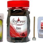 SHREE GURU VANDANA DHOOP V AGARBATTI Guggul Dhoop in Round Box-Rose Dhoop 60cones-Rose 40 Incense Agarbatti Best for Pooja,Spa and Home Fragnance