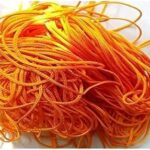 Orange Silk Thread for Pooja Sacred Dhaga for Puja Kalash Tying Mandir Use Pure Silk Kesar Dhaga for Hindu Rituals Festivals Navratri Vastu Raksha Bandhan Pooja Samagri (Pack of 1) sw1