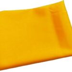 shhm Traditional Yellow Pooja Aasan Cloth for Mandir | Cotton Chowki Aasan Kapda | Puja Cloth for Puja Table, Deity Idols, and Altar | Worship Mat for Home Temple (Pack of 1, 1-Meter)-bhj155