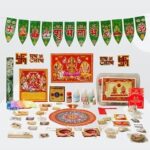 iinfinize Diwali Pooja Samagri Kits Mahalaxmi-Ganesh Puja Kit for Home and Office Sampurna Pujan Samagri Set 51 Puja Items for Special Festivals Premium Diwali Gift Hamper (51, Square)