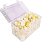 Pujahome Chandan Cotton Wicks for Puja | GOL Batti with Yellow Tip- 500+ Pieces | Handmade GOL Batti for Diya, Pooja Aarti Navratri Home Décor and Meditation