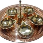 Pooja Thali Set Include's Five Kuber Diyas, Pooja Thali & One Bell for Several Occasions Like ? Diwali, karwa chauth, Rakhi.