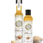 EARTH LIKE Wood Pressed White Sesame Gingelly Oil (250ml + 100ml) Virgin Cold Pressed Edible Oil | Rich in Nutrients & Antioxidants | Perfect for Cooking, Skin & Hair Care | Ghani Chekku Oil