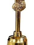Shubhkart Nitya Hanuman Ghanti | Brass Pooja Bell for Aarti, Prayer | Traditional Spiritual Ghanti for Puja Mandir | Puja Essentials for Home Mandir | Religious Brass Bell ? 4.4 Inch Height, 120g