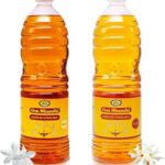 Cycle Pure Om Shanthi Puja Oil | Smokeless Oil for Puja, Festivals, Havan | Til Oil for Puja | Blend of 5 Puja Oils with Jasmine & Parijata Fragrance | Daily Puja Items | Pack of 2 (1 Litre/pack)