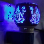 SHREE HANS CREATION | Kapur Dani Electrical Camphor Diffuser. Glass Kapoor Dhani & Essential Oil Diffuser with On Off Switch to Toggle Between Burner & Lamp (Shiva)