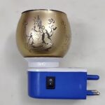 DS Enterprise Kapur Dani Electrical Camphor Diffuser. Glass Kapoor Dani & Essential Oil Diffuser with On Off Switch to Toggle Between Burner & Lamp (Shiva-460)