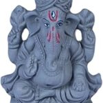 Dipika Enterprises Handmade 100% Eco-Friendly Tulsi Clay Ganesha Idol | Ganpati Murti | Ganesha Statue kit for Ganesh Chaturthi Gift 4 x 2.5 Inch