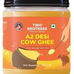 Two Brothers Organic Farms Desi Gir Cow Ghee (500ml) | Made with A2 Cow Milk | Grass-fed Gir Cows | Handcrafted in Small Batches