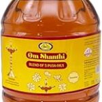 Om Shanthi POOJA MADE PURE Cycle Pure Puja-Oil | Puja, Festivals, Havan | Blend of 5 Puja-Oils with Jasmine Fragrance | Daily Puja Items | 5 Litres