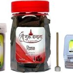 SHREE GURU VANDANA DHOOP V AGARBATTI Guggul Dhoop in Round Box-Rose Dhoop 60cones-Guggul 40 Incense Sticks Agarbatti Best for Pooja,Spa and Home Fragnance