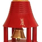 R&R Spirituals Brass Automatic Pooja Bell For Home (Dark Red)