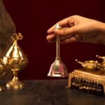 Ghanti for Puja Arti Prayer | Brass Pooja Bell for Temple Home Mandir Diwali Decoration Item | Traditional Religious and Spiritual Item 6 inch