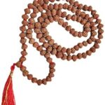 MAUTIK SADIWALA Wood 108 Beads 9 Faced Durga Rudraksha Mala (Brown)