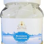 Jallan Pure Bhimseni Camphor (Original)| 250g Jar| 100% Natural Organic and Original Kapoor| Purifying & Pleasant Fragrance for Pooja, Hawan, Air Freshener| Use for Camphor Diffuser Electric