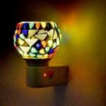 DS ENTERPRISE Ceramic Kapur Dani Electrical Camphor Diffuser.Home Fragrance Aroma Glass Kapoor Dani & Essential Oil Diffuser Burner & Night Lamp-2065-Showpiece