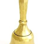 Om Pooja Shop Brass Ghanti Bell for Mandir Home Temple Use ? 5 Inch ? Traditional Handheld Pooja Bell for Aarti, Rituals, Positive Energy, Evil Removal, Devotional Sound ? 200g Approx