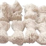 On Blow Cotton 365 Wicks | Diya Batti for Pooja Aarti Off White | (2 Inch Long) Pack of 5 (Each Pack has 365 Cotton Puja Wicks)