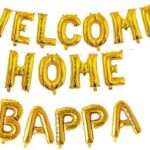 ARV ZONE Welcome Home Bappa Decoration Kit With Welcome Home Bappa Foil Balloon, Welcome Ganesha, Happy Ganesh Chaturthi Balloon Kit for Ganpati Ji, GaneshTemple Decoration (Welcome Home Bappa)
